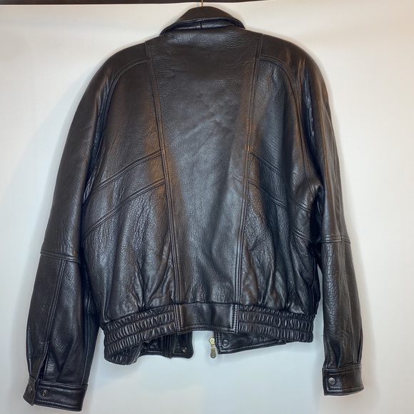 Roundtree & Yorke Dark Leather Jacket - Picture 9 of 11